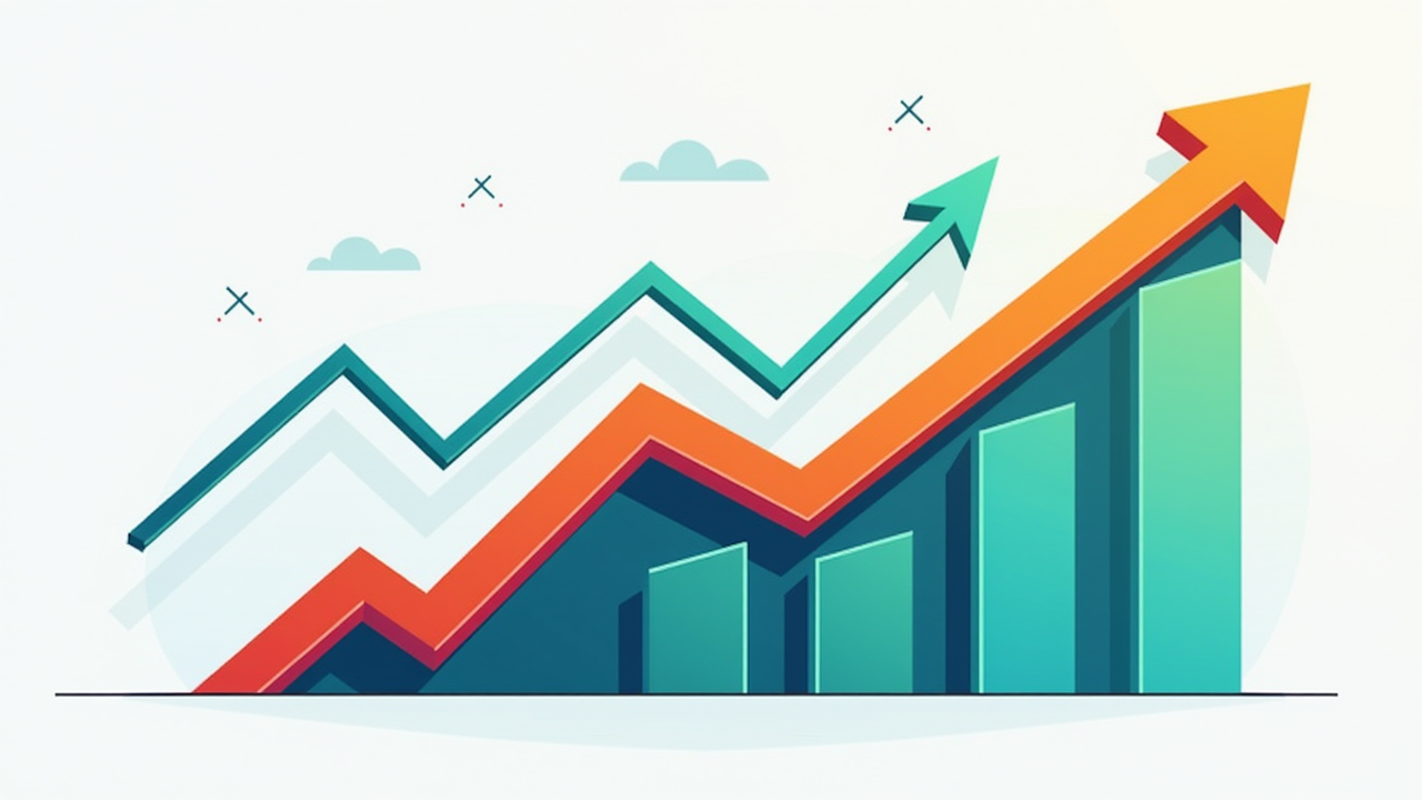 Growth and analytics chart showing upward trend